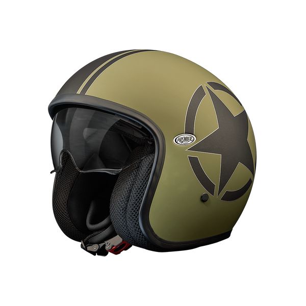 Premier Helmets Casca Moto Open-Face/Jet Vintage SG MILBM Matt Olive/Black 2024