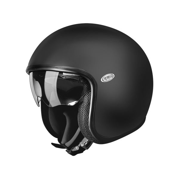  Premier Helmets Casca Moto Open-Face/Jet Vintage U9BM Matt Black 2024