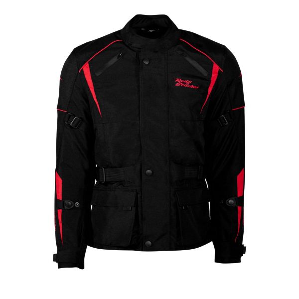 ATV Jackets Rusty Stitches Textile Moto Jacket Tommy Jack Black/Red