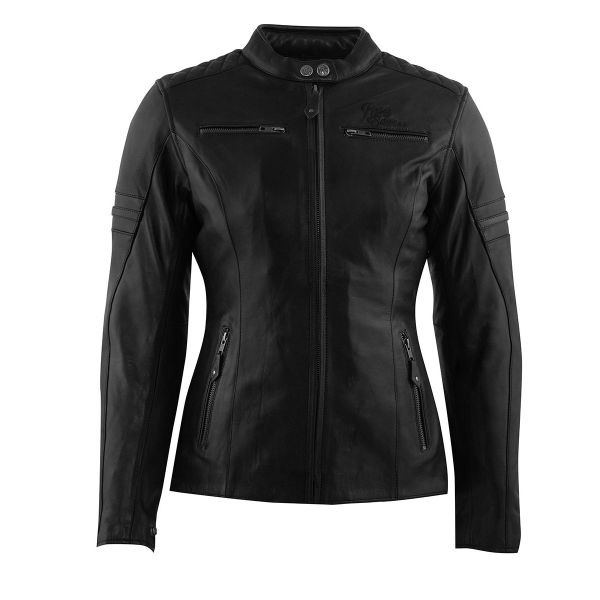 Leather Womens Jackets Rusty Stitches Leather Lady Moto Jacket Joyce V2 Black 2024
