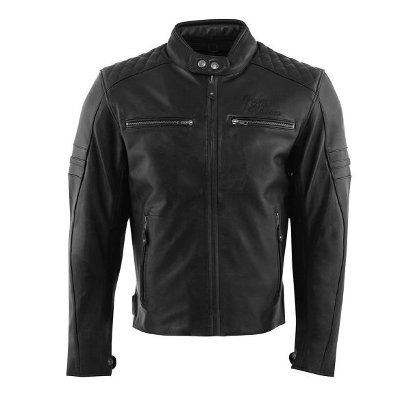 Leather Jackets Rusty Stitches Leather Moto Jacket Jari V2 Black 2024