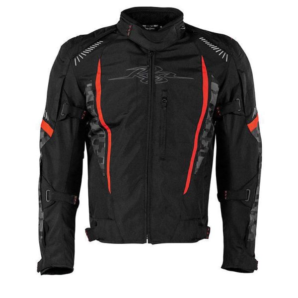 Textile jackets Rusty Stitches Textile Moto Jacket Pete Black/Pixel Red 2024