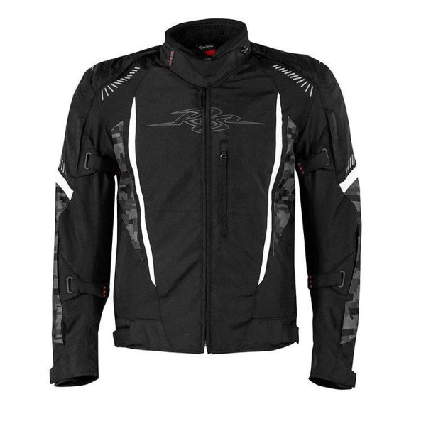 Textile jackets Rusty Stitches Textile Moto Jacket Pete Black/Pixel White 2024
