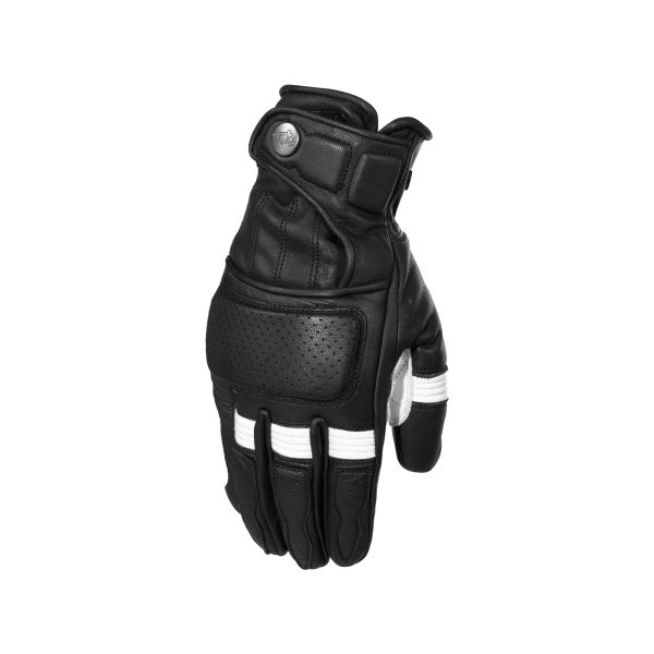 Gloves Racing Rusty Stitches Leather Moto Gloves Calvin Black/White 24