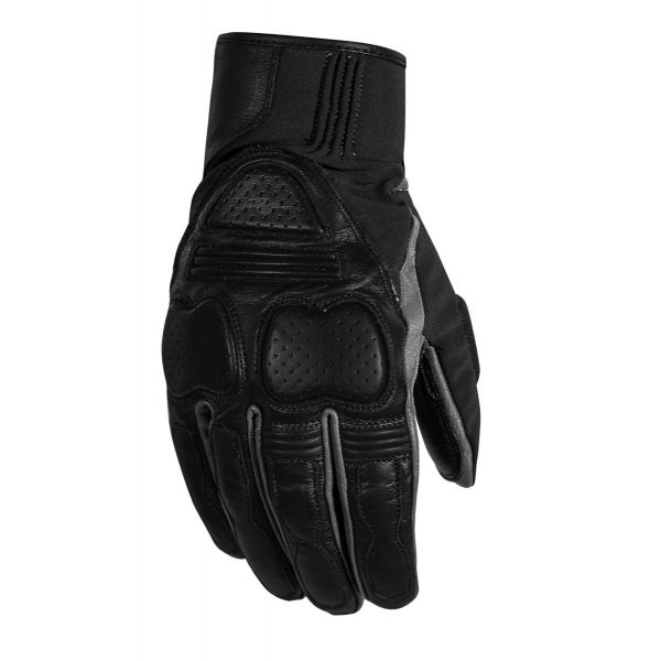  Rusty Stitches Leather Moto Gloves Chris Black/Grey