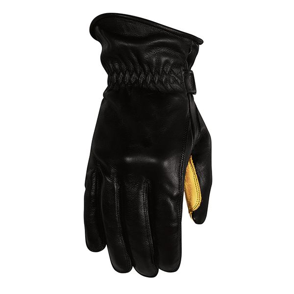 Gloves Racing Rusty Stitches Leather Moto Gloves Johnny Black/Yellow