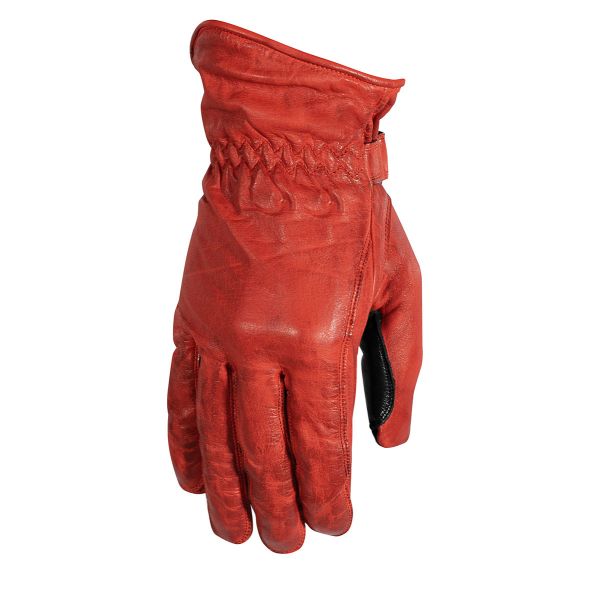Gloves Racing Rusty Stitches Leather Moto Gloves Johnny Red/Black