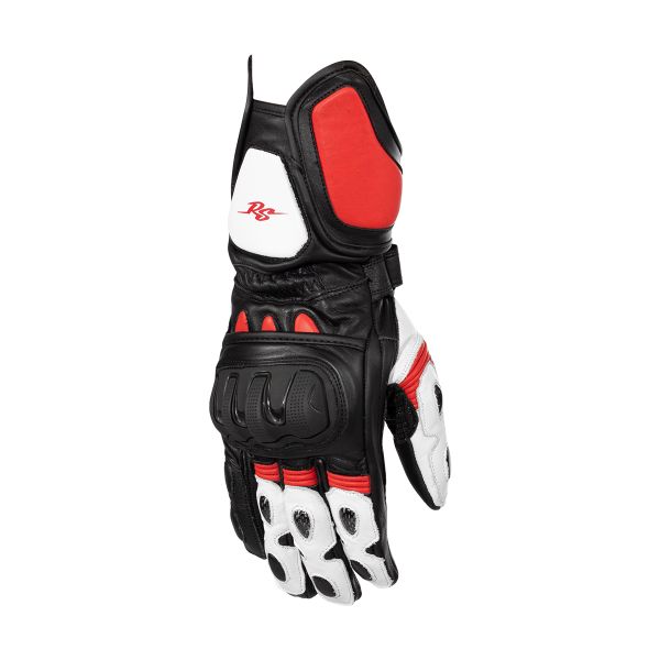 Gloves Racing Rusty Stitches Leather Moto Gloves Marc Black/Red/White 24
