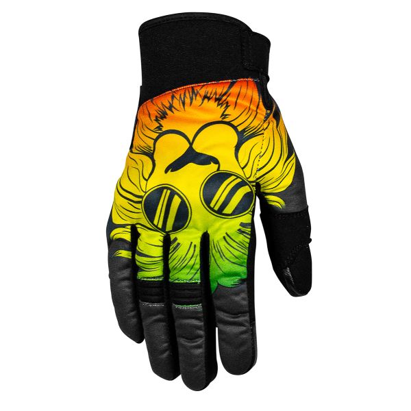 Gloves Racing Rusty Stitches Textile Moto Gloves Clyde V2 Rasta 2024