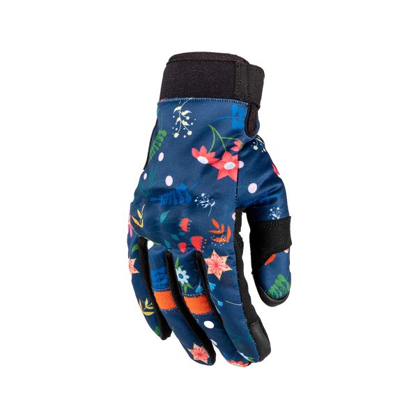Gloves Womens Rusty Stitches Lady Textile Moto Gloves Bonnie V2 Navy/Flowers 24