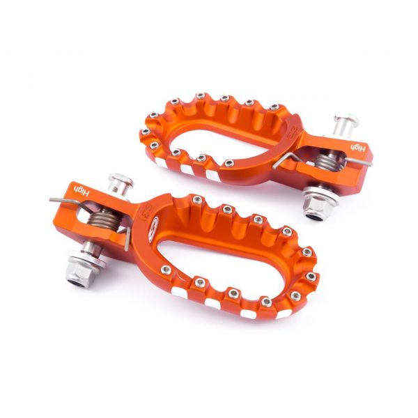 MX Foot Pegs S3 Curve Low Footrests Orange KTM/Husqvarna