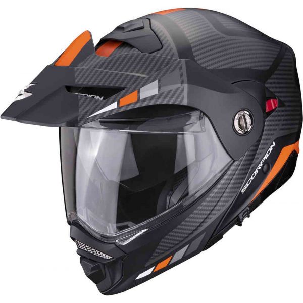  Scorpion Exo Flip-UP/Touring/Adventure Moto HelmetADX-2 Camino Black Matt/Orange 2023