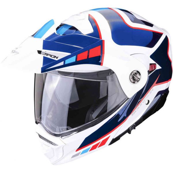  Scorpion Exo Flip-UP/Touring/Adventure Moto HelmetADX-S Camino White/Blue/Red 23
