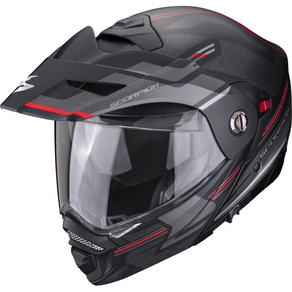 Touring helmets Scorpion Exo Flip-UP/Touring/Adventure Moto HelmetADX-S Carrera Black Matt/Red 23