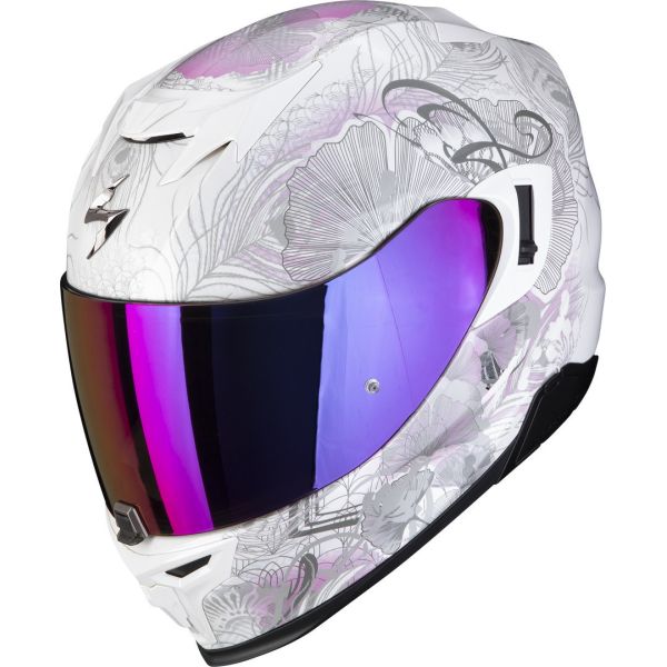Full face helmets Scorpion Exo Full-Face Helmet 520 Evo Air Melrose Alb Perlat/Roz