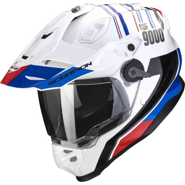 Touring helmets Scorpion Exo Moto Adventure/Touring Helmet ADF-9000 Air Desert Alb/Albastru/Rosu