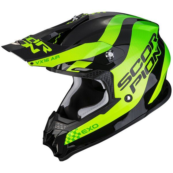  Scorpion Exo Moto Helmet Enduro Vx-16 Air Soul Negru/Verde