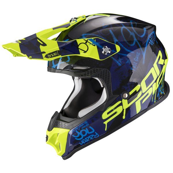  Scorpion Exo Moto Helmet Enduro Vx-16 Oratio Negru/Galben Fluo