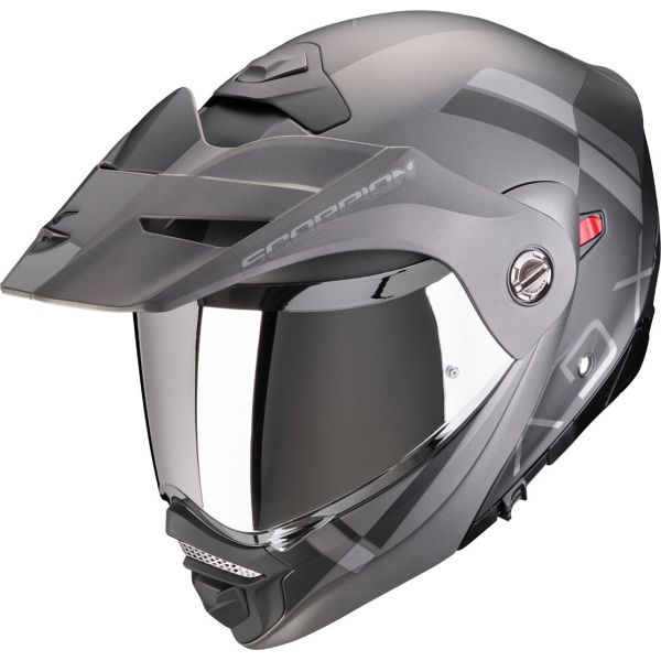Flip up helmets Scorpion Exo Flip-Up Moto Helmet ADX-2 Galane Black Matt/Silver 24