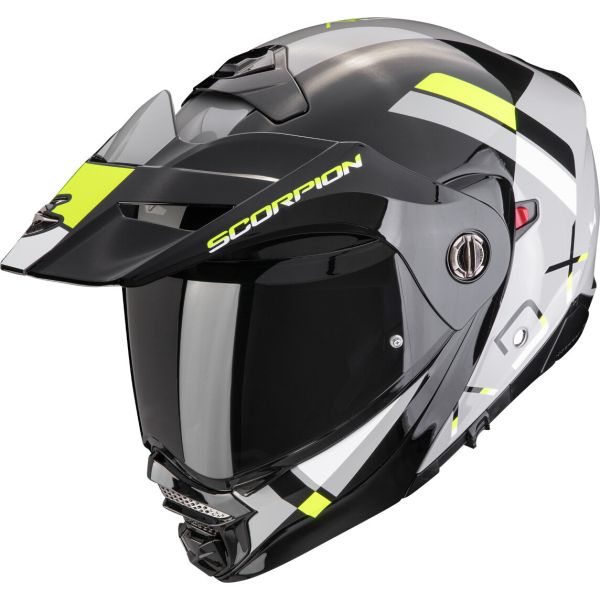 Flip up helmets Scorpion Exo Flip-Up Moto Helmet ADX-2 Galane Grey/Black/Yellow Fluo 24