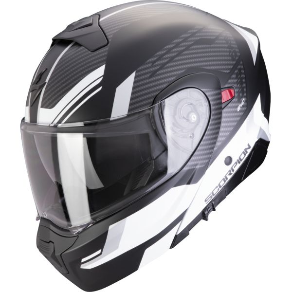 Flip up helmets Scorpion Exo Flip-Up Moto Helmet Exo 930 Evo Sikon White/Silver Matt 24
