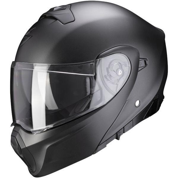 Flip up helmets Scorpion Exo Moto Helmet Flip-Up Exo-930 Solid Matt Pearl Black 2021
