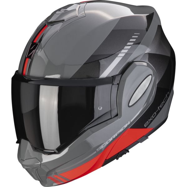 Casti Moto Flip-up (Modulabile) Scorpion Exo Casca Moto Flip-Up Exo Tech Evo Genre Grey/Black/Red 24