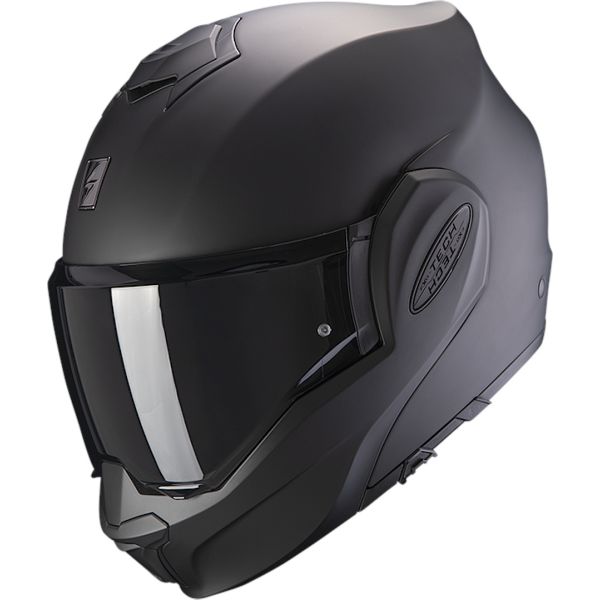 Flip up helmets Scorpion Exo Flip-Up Moto Helmet Exo Tech Evo Solid Black Matt 24
