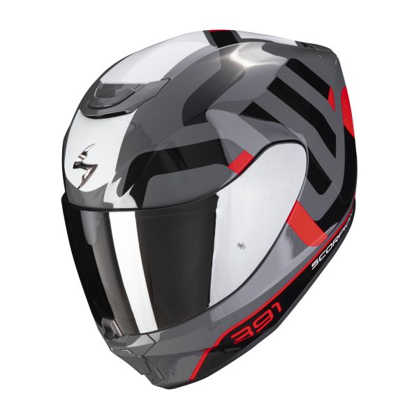 Full face helmets Scorpion Exo Full-Face Moto Helmet 391 Arok Black/Gri/Red Glossy 23