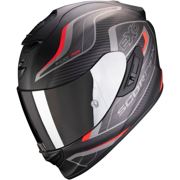 Casti Moto Integrale Scorpion Exo Casca Moto Full-Face Exo 1400 Air Attune Matt Black/Red