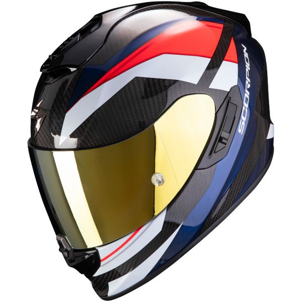  Scorpion Exo Moto Helmet Full-Face Exo 1400 Carbon Air Legione Red/Blue