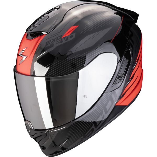 Full face helmets Scorpion Exo Full-Face Moto Helmet EXO 1400 Evo 2 Air Luma Black/Red 24