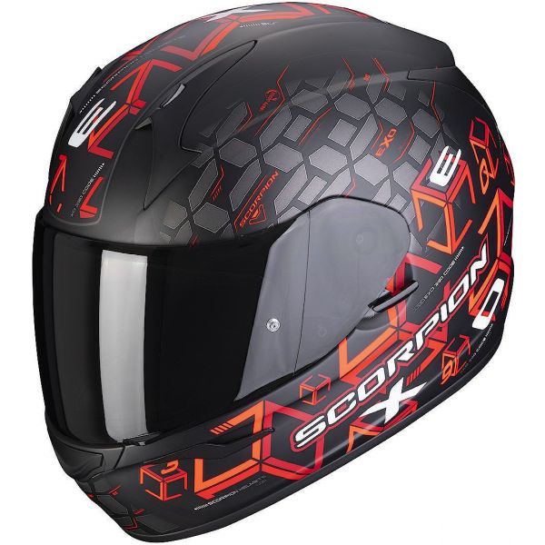 Full face helmets Scorpion Exo Moto Full-Face Helmet Exo-390 Cube Matt Black/Red 2022