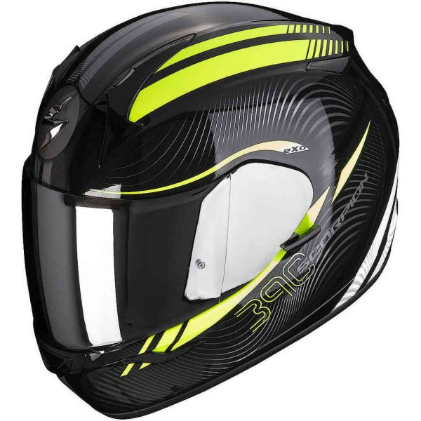  Scorpion Exo Moto Full-Face Helmet Exo-390 Sting Black/Neon Yellow 2022