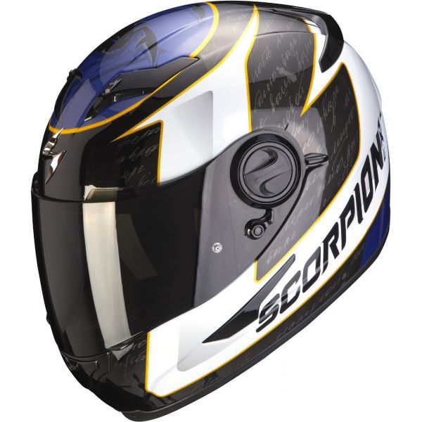  Scorpion Exo Moto Helmet Full-Face Exo 490 Tour White/Blue