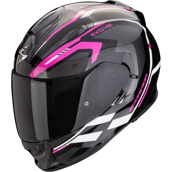 Casti Moto Integrale Scorpion Exo Casca Moto Full-Face EXO 491 Kripta Black/Pink 24