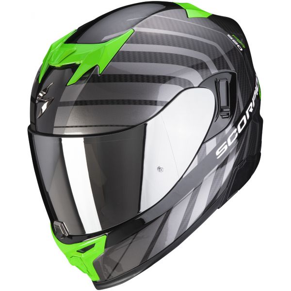  Scorpion Exo Casca Moto Full-Face Exo 520 Air Shade Black/Green