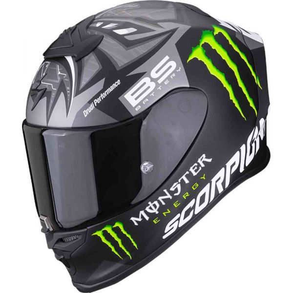  Scorpion Exo Casca Moto Full-Face Exo-R1 Air Replica Fabio Monster Matt Black/Silver