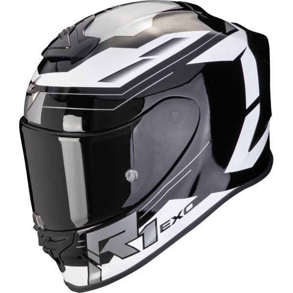 Casti Moto Integrale Scorpion Exo Casca Moto Full-Face EXO R1 Evo Air Blaze Black/White 24