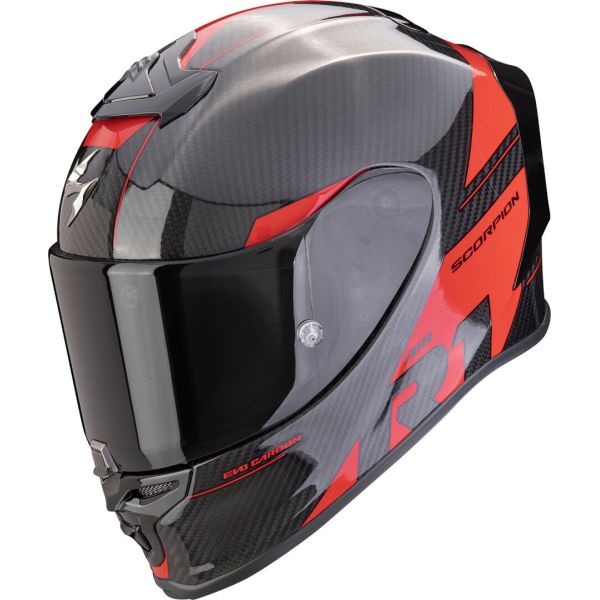 Full face helmets Scorpion Exo Full-Face Moto Helmet EXO R1 Evo Carbon Air Rally Black/Red 24