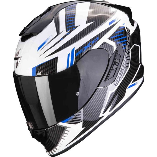  Scorpion Exo Casca Moto Full-Face/Integrala 1400 Evo Air Shell Alb/Albastru
