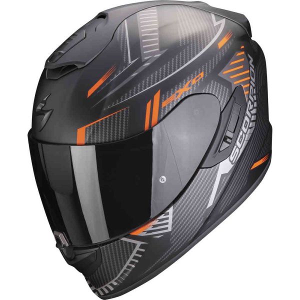  Scorpion Exo Casca Moto Full-Face/Integrala 1400 Evo Air Shell Negru Mat/Portocaliu