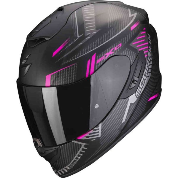  Scorpion Exo Casca Moto Full-Face/Integrala 1400 Evo Air Shell Negru Mat/Roz
