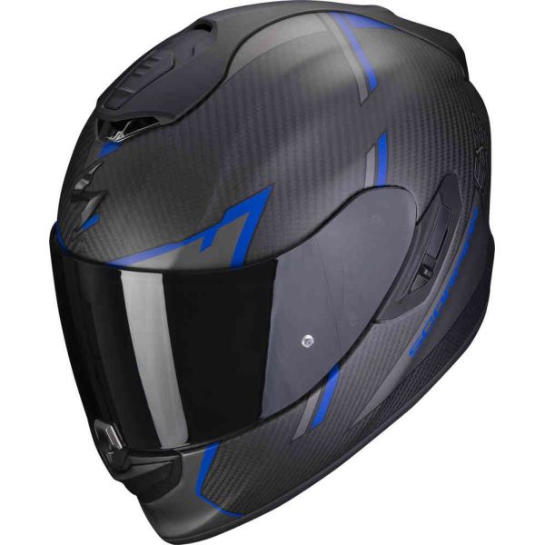  Scorpion Exo Casca Moto Full-Face/Integrala 1400 Evo Carbon Air Kendal Negru Mat/Albastru