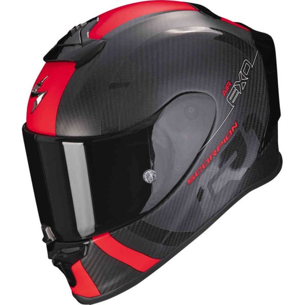  Scorpion Exo Casca Moto Full-Face/Integrala Exo R1 Evo Air Carbon MG Negru Mat/Rosu