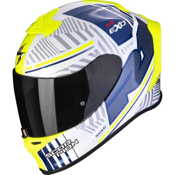 Full face helmets Scorpion Exo Moto Full-Face Helmet Exo R1 Evo Air Victory Alb/Albastru