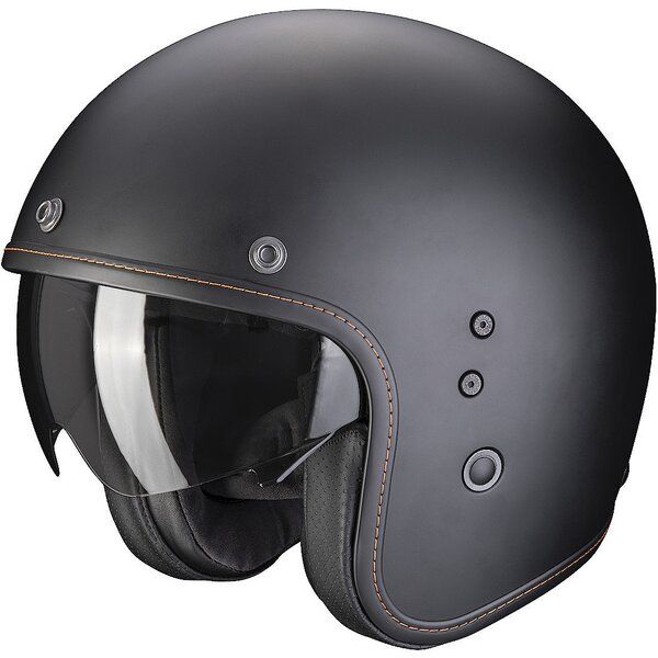 Jet helmets Scorpion Exo Moto Helmet Open-Face Belfast Evo Uni Negru Mat