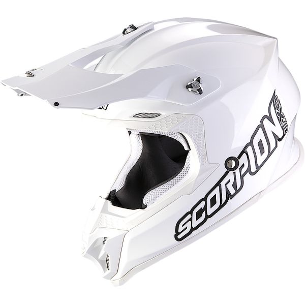 Helmets MX-Enduro Scorpion Exo MX/Enduro Moto Helmet VX-16 Evo Air Solid White 24