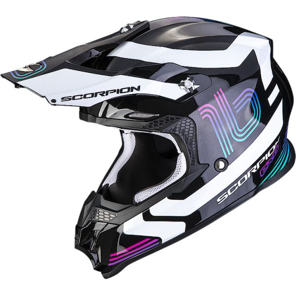 Helmets MX-Enduro Scorpion Exo MX/Enduro Moto Helmet VX-16 Evo Air Tub Black/White 24