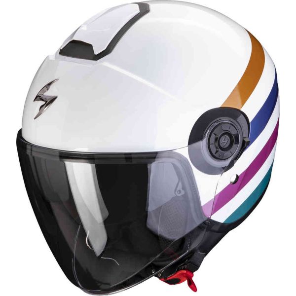 Jet helmets Scorpion Exo Open-Face Moto Helmet Exo City II Bee Alb/Verde/Auriu